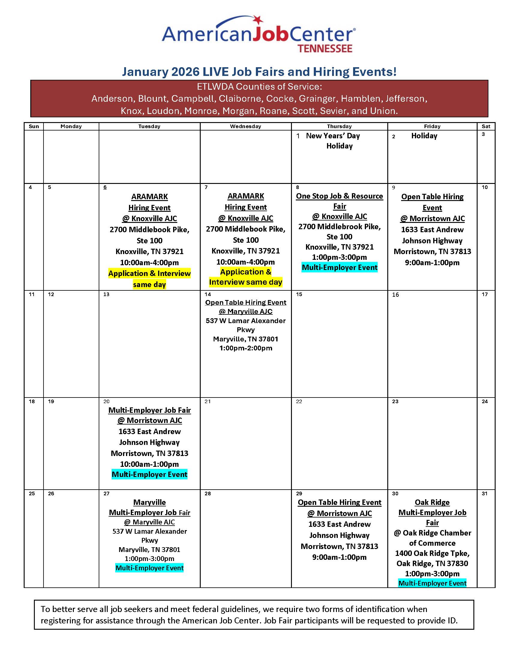 January 2026 AJC Events